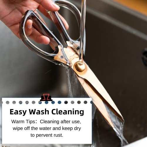 Kitchen Scissor For General Use 2-Packs, Heavy Duty Kitchen Raptor Meat Shears, Stainless Steel Multi-Function Scissors For Food, Chicken, Poultry, Fish, Pizza, Herbs #TOP4