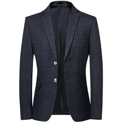 Men's Four Seasons Plaid Casual Business Suit Jacket Groom Wedding Dress Formal Blazer