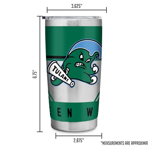 Rico Industries NCAA Tulane Green Wave 20oz Stainless Steel Tumbler with Lid - Great For Coffee, Tea, Water or Cocktails by Rico Industries - Used condition - Image 6