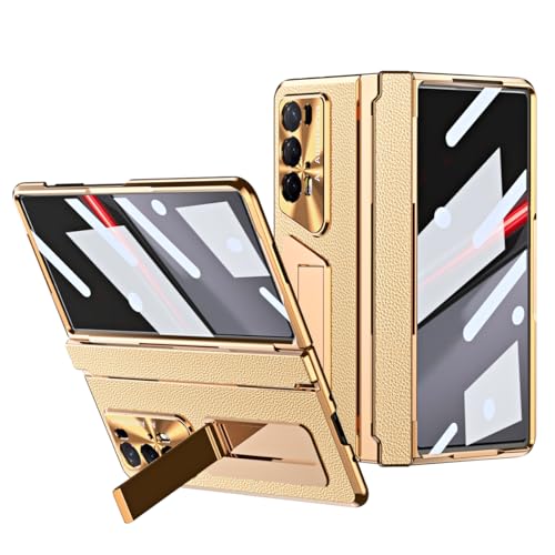 Coque Honor Magic V2 RSR luxe doré compatible charge sans fil et charnière articulée