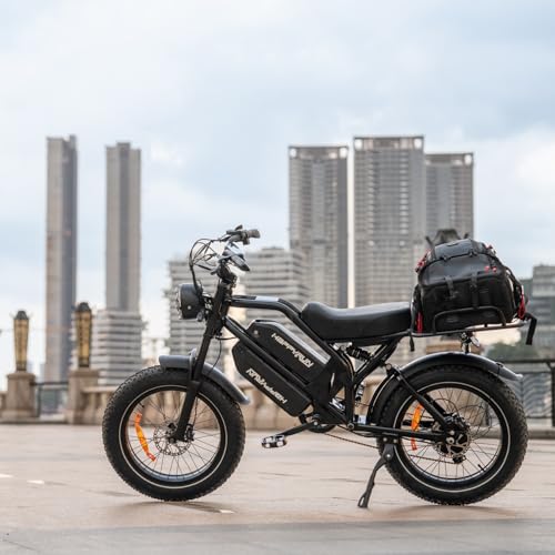 1500W /2000W Moped Style Electric Bike | Adult eBikes - 48V 18Ah/25Ah Removable Battery | 60+ Mile | 32MPH Top Speed - All Terrain Fat Tire Electric Bike for Mountains, Snow, Sand, Road (G70)