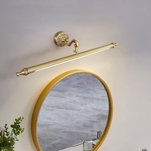 Image of Aiwen LED Vanity Light Fixture 12W 27.95 inch Bath Vanity Lights with PC Lamp Shade Retro Artwork Picture Lighs Wall Sconces for Dressing Bathroom Lighting 3 Color Temperature