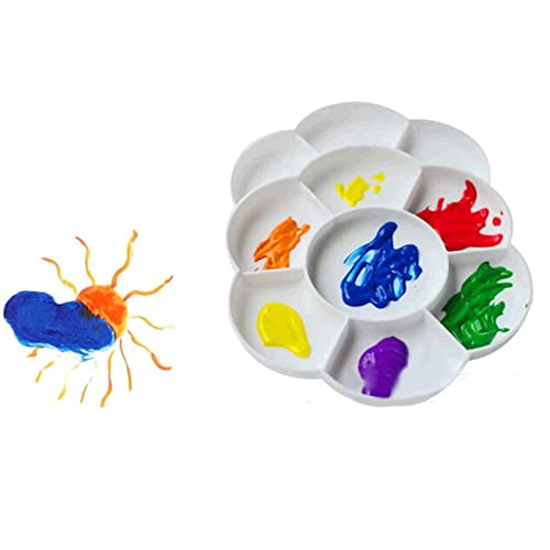 2 Pcs Paint Palette Tray Plastic for Kids and Adults to Create DIY Craft Professional Art Painting