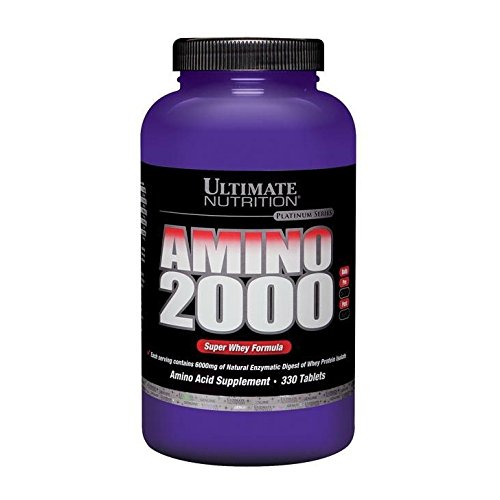 Aminoácidos, Ultimate Nutrition Amino 2000 mg, Suplementos de Aminoácidos BCAA Con L-leucina, L-isoleucina y L-valina, Fórmula Super Whey, 150 Tabletas Para Músculos...