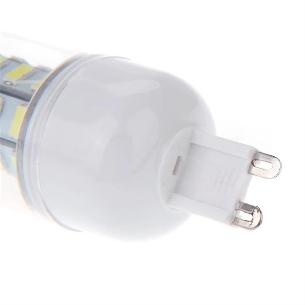HHF Illuminazione domestica, Confezione da 15, luci a mais LED AC220-240V 6W G9 48 SMD5730 800Lm Lampadina a mais Faretto a LED Lampada a mais Lampadina a 360 gradi(Warm White)