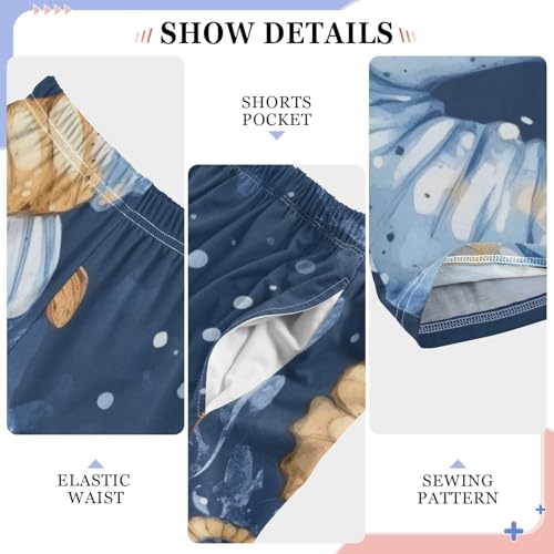 ZZXXB Seahorse Print Boys Long Pants Soft Trousers Elastic Waist Kids Lounge Bottoms with Pockets S-XL4