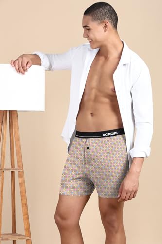 Image of &Circus Men's Puresoft Beechwood Modal Boxers | Ultra Soft Elastane Stretch Mens Breathable Boxer Innerwear Men