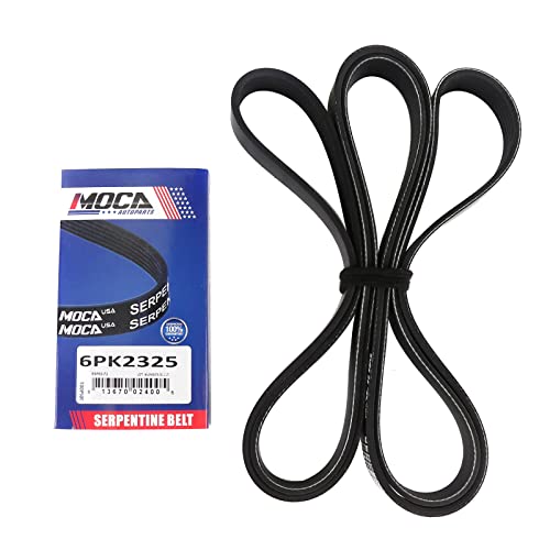 Image of MOCA 6PK2325 EPDM Serpentine Belt for Dodge GMC 2.9L 3.7L DOHC 4-Door