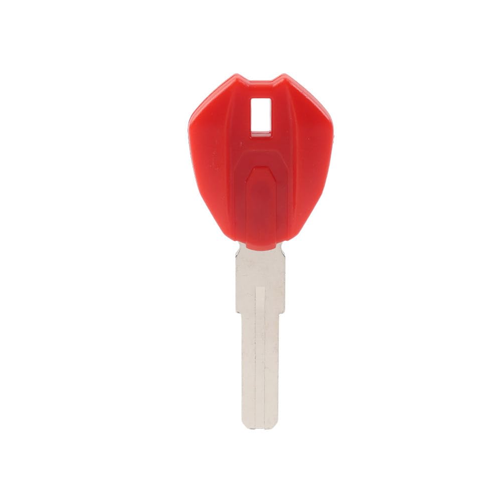 Cnfang4 Red Motorcycle Blank Key Uncut Blade Motorcycle Blank Key Replacement for Ducati Monster 659 696 795 796 1100