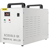 VEVOR Water Chiller CW-3000 Industrial Chiller 9L Thermolysis Type Water Chiller 50W/℃, 3.17gpm 0.9A Current Recirculating Chiller for 60W 80W Laser Engraving Machine Cooling Machine 110V