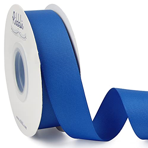 Ribbli Royal Blue Grosgrain Ribbon, 1 inches x Continuous 25 Yards,Use for Bows DIY Hair Accessories,Gift Wrapping,Craft and Sewing