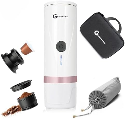 Portable Electric Espresso Machine, Car Travel Self-Heating Elect...