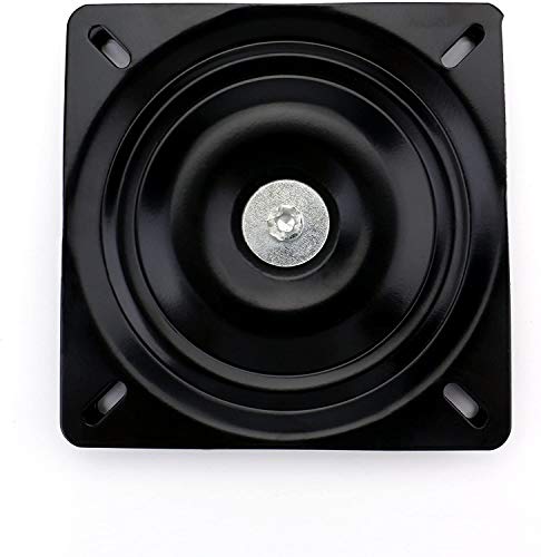 Fasmov 6.15" Heavy Duty Bar Stool Swivel Replacement Seat Swivel Bar Stool Swivel Plate, Black #TOP1