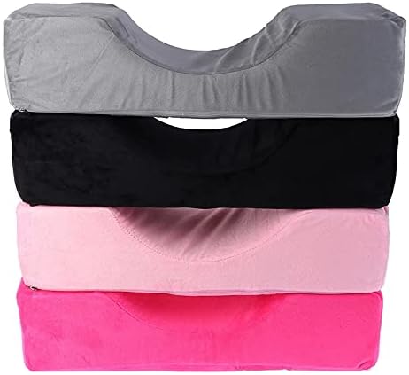 HOKY, Lash Pillow Neck Support Eyelash Pillow Soft Grafting Eyelashes Memory Foam Eyelash Extension Pillow With Pocket Makeup Salon (Red)