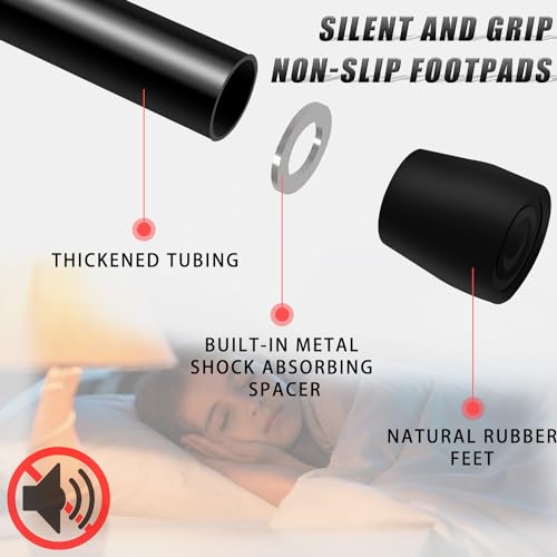 Image of Newan 40 inch-48 inch Silent Mini Trampoline Fitness Trampoline Bungee Rebounder Jumping Cardio Trainer Workout for Adults-Max Limit 330lbs