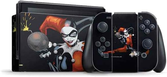 Skinit Decal Gaming Skin Compatible with Nintendo Switch Bundle - Officially Licensed DC Comics Harley Quinn Little Black Book Cover#47 New 52 Art by Jim Lee Design