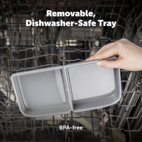 Miniatura 3 de Petsafe Alimentador Automático Para 2 Comidas, Temporizadores Integrados, Tazón De Comida Sin Bpa, Adecuado Para Alimentos Secos, Gris, 1 Unidad Paquete De 1