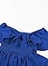 blibean Girls Summer Tie Back Dress Tween Kids Formal Boho Off Shoulder Formal Dresses Ruffle Beach Short Tulle Outfit Vestidos Niñas Size 8-9 Years Old Royal Blue