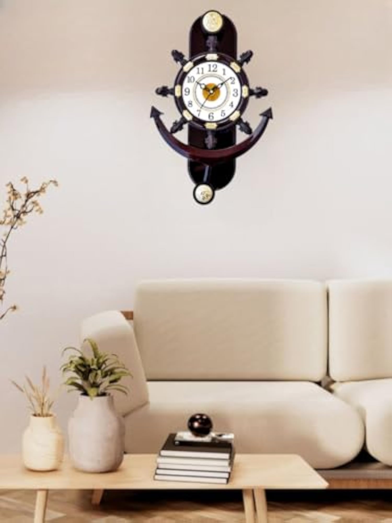 FLEXII Unbreakable Material Cherry Anchor Analog Wall Clock