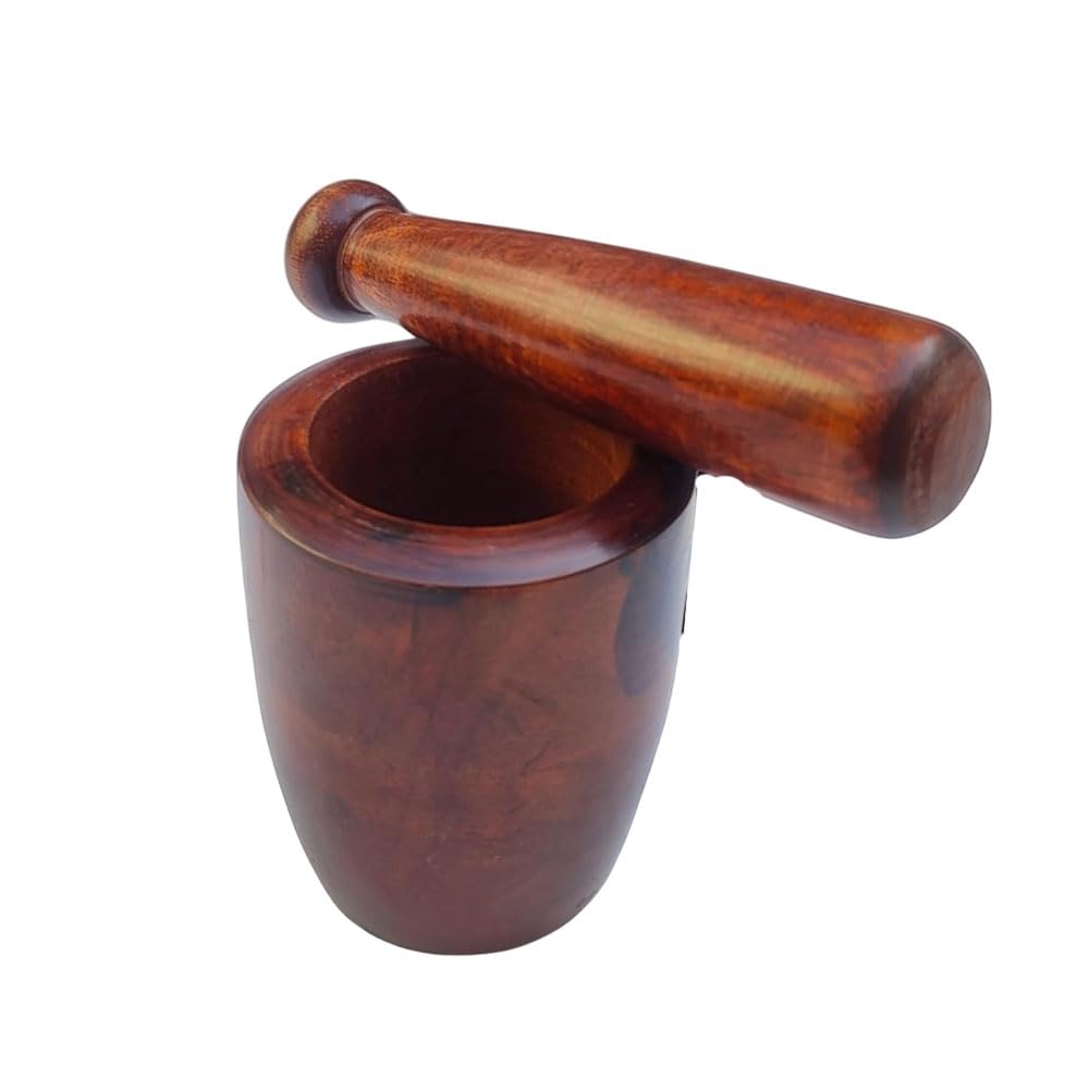 SALAAR SHOPPEE Mortar Imam Dasta | Okhli Musal | Mortar and Pestle Set | Kharal | khalbatta | Mixer and Grinder Set for Kitchen in Pure sheesham wood kharal/okhli/mortar and pestle wooden okhli set
