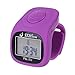 Produktbild COKILU 6 Digital Finger Tally Counter 8 Kanäle mit LED Hintergrundbeleuchtung Time Chanting-Gebet Silikonring Elektronische Hand-Theke-Gebetsperlen Tasbih (Farbe : Purple)