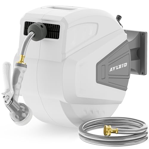 Ayleid Retractable Garden Hose Reel,1/2 in x 100 ft...