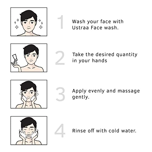 Ustraa Face Scrub for Men - 100g - with Activated charcoal, Tahitian Volcanic Sand & Walnut Granules - Great for Exfoliating skin & facial detox,... - Image 7