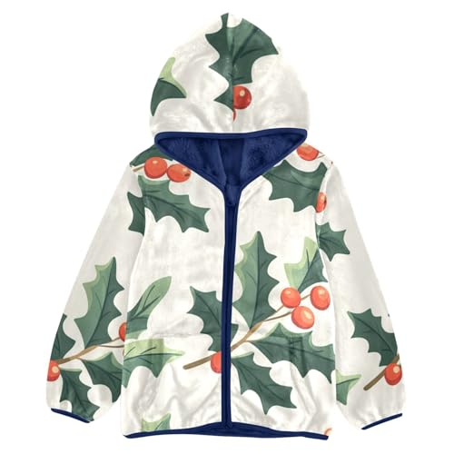 Holly Girls Fleece Jacket Girls Fall Jacket Girls Zip Up Hoodie Girls Sherpa Jacket 2-10T