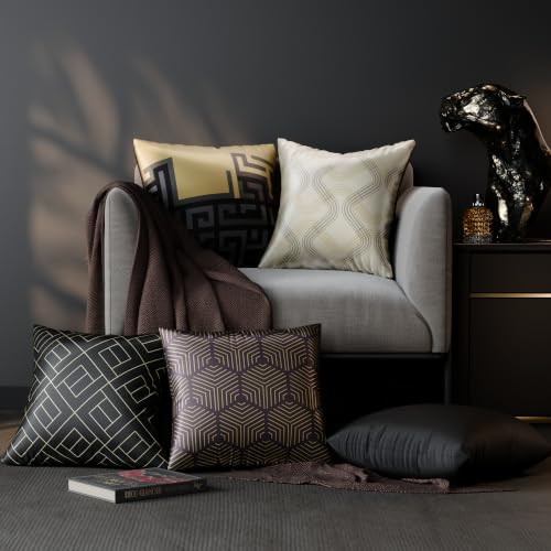 Image of Stoa Paris Cushion Cover Set of 5, Home Decor for Sofa, Bed & Living Room, Digital Printed Cushion Cover 16 Inch x 16 Inch, Soft Touch Finish, Hidden Zip Closure, Anastasia's Court - Anastasia