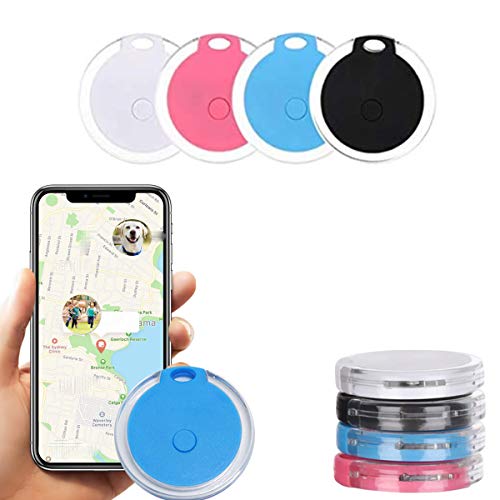 4 Pack Smart Bluetooth Tracker & Bluetooth Key Finder, Wireless Key Finder RF Item Locator, Key Tracker Wallet Finder, Pet Tracker, Anti-Lost Smart Item Tracker Key Finder Keyring for iOS Android
