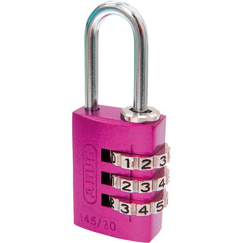 ABUS(アバス) ナンバー可変式南京錠 145-20 ピンク 14520PI