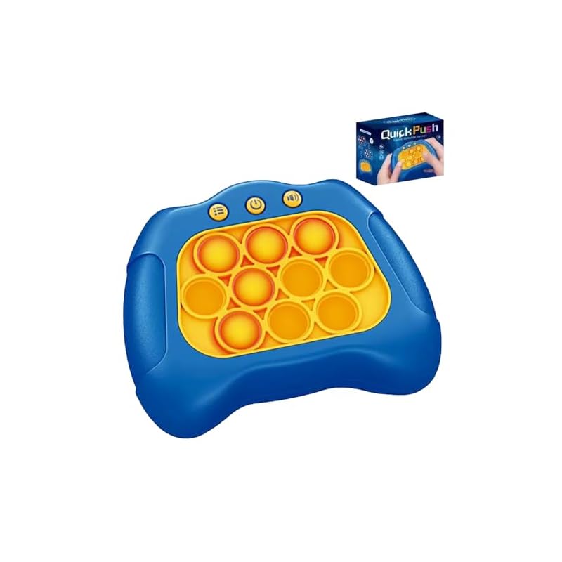 Pop Game Sensory Fidget Toys For Kids, Light Up Quick Push Game, Puzzle Bubble Game Controller Machine, Fast Push Gift for 6 7 8 9 10 Year Old Fun Pre