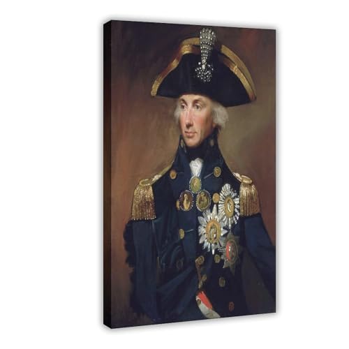 Impression sur toile Horatio Nelson décoration murale pour bureau et cabinet de travail vintage