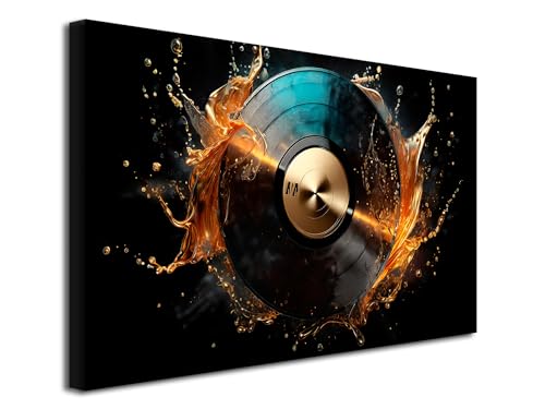 Tableau toile déco disque vinyl DECLINA pour habiller un grand mur vide