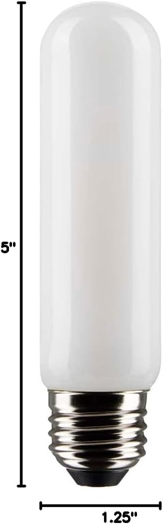 Satco 8-Watt LED E26 Light Bulb, 2700K, 15000 Hour Rating, Dimmable, Frost