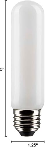 Miniatura 4 de Satco Bombilla LED E26 de 8 W, 2700 K, clasificación de 15000 horas, regulable, escarcha