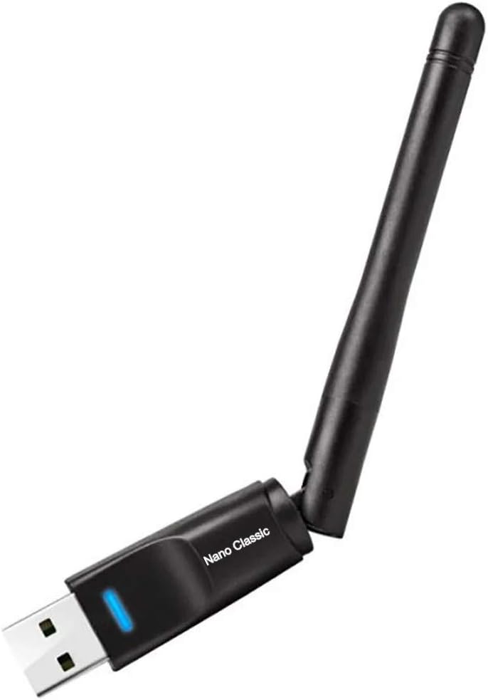 Nano Classic 2.4G WiFi USB Wireless Dongle LAN Adapter With Antenna Compatible for Mac Windows, Receiver, Laptop, Pc and Mag