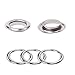 Produktbild Trimming Shop 40mm Innen Loch XL Ösen und Unterlegscheiben 10er Packung - Ösen für Vorhänge, Kleidung, Lederhandwerk, Vinyl, Banner und Leinen Haltend - Silbern, 40mm