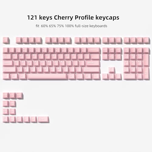 Image of dagaladoo Pink Keyboard keycaps,Double Shot PBT keycaps Jade