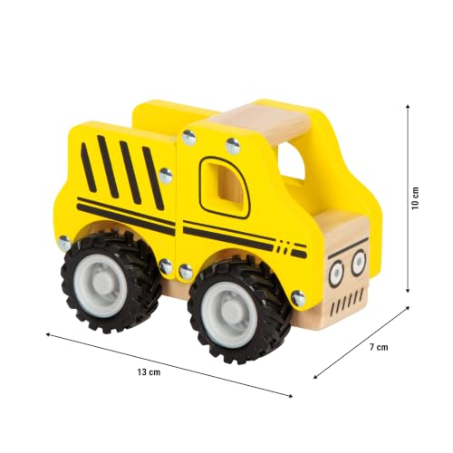 Image of Small Foot Wooden Toys Wooden Construction Truck Designed for Children 18+ Months, Multi (11096)