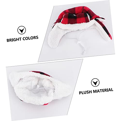 Mipcase 2 Pçs Gato De Estimação Ajustável Orelha De Natal Decoração Macia Traje De Inverno Vermelho