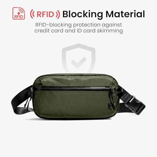 Image of tomtoc 3.5L X-Pac Sling Bag with RFID Blocking, Crossbody Bag Minimalist Chest Shoulder Pack for Men /Women, Water-resistant Lightweight Casual Funny Pack for Travel /Daily Commute
