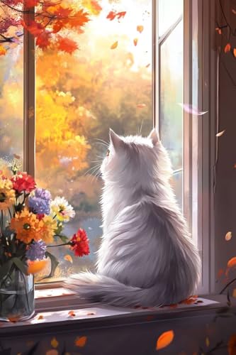 Mosaïque peinture diamant chat 40x50cm kit broderie 5d adulte débutant