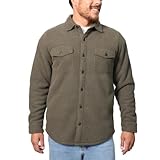 Freedom Foundry Men's Fleece Heavyweight Jackets Super Plush Sherpa Lined Jacket Shirt (Solid Olive Green, X-Large)