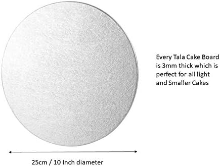 Amazon Basics Nonstick Carbon Steel Cake Pan - 22.8 cm, 2-Pack & Tala Round Cake Board