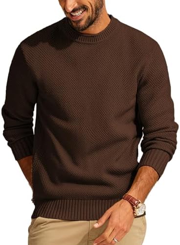 PJ PAUL JONES Herren Strickpullover Klassisch Winter Pulli | Pullover mit Rundhals, Feinstrick, Freizeit, Modern, Elegant, Business, Regular Fit, Einfarbig, Langarm Sweater
