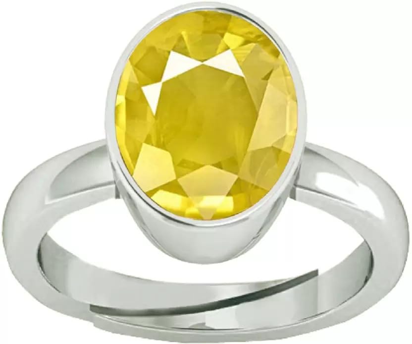 Bague saphir jaune naturel 7,25 Ratti : alliance d'élégance et de prestige