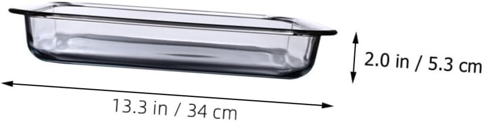 1pc Tempered Glass Baking Tray - Rectangular Microwave Oven Plate for Home Use for Baking and Serving Rice Dishes Easy to Clean