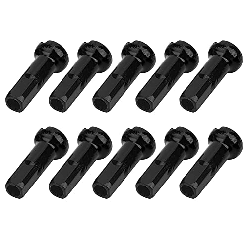 Domary 14G Bicycle Spoke Caps 10Pcs 7075 Aluminium Alloy Spoke Nipple Caps with 14mm Length for Mountain Bike Wheel Decoration and Protection (Bicycle Cap)