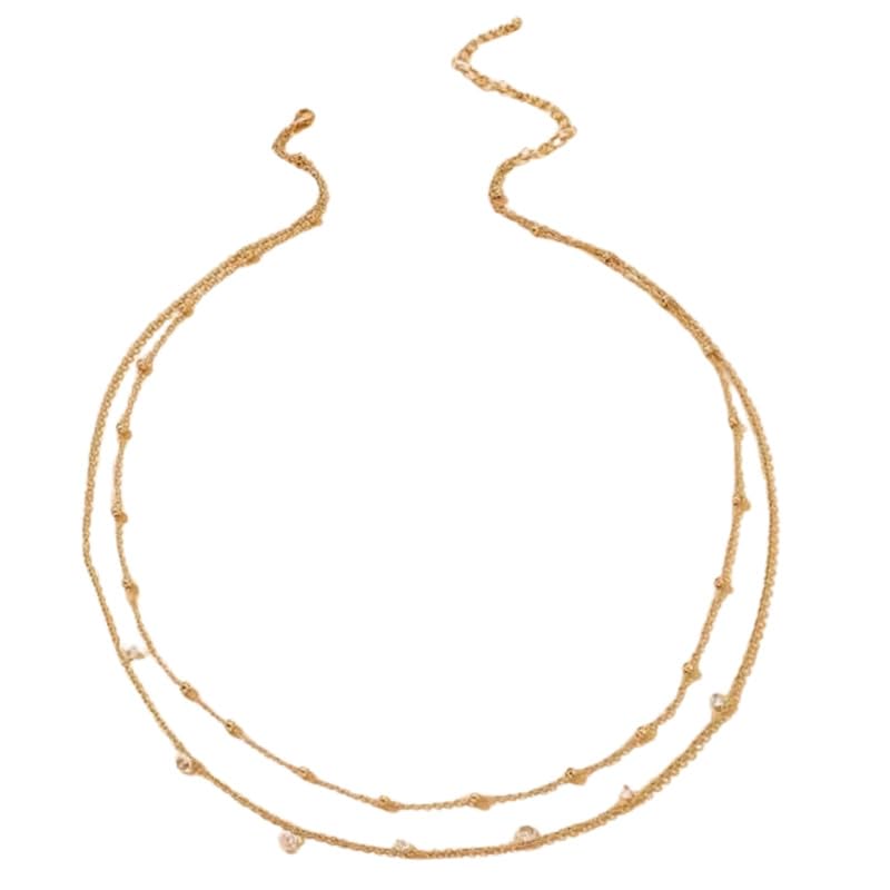 Double Layer Waist Chain Jewelry | Round Bead Zircon Waist Chain for Women-image-40
